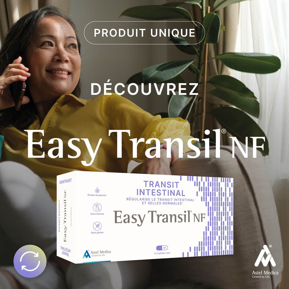 Easy Transil NF Boîte de 32 gélules, étiquetage français, côté.