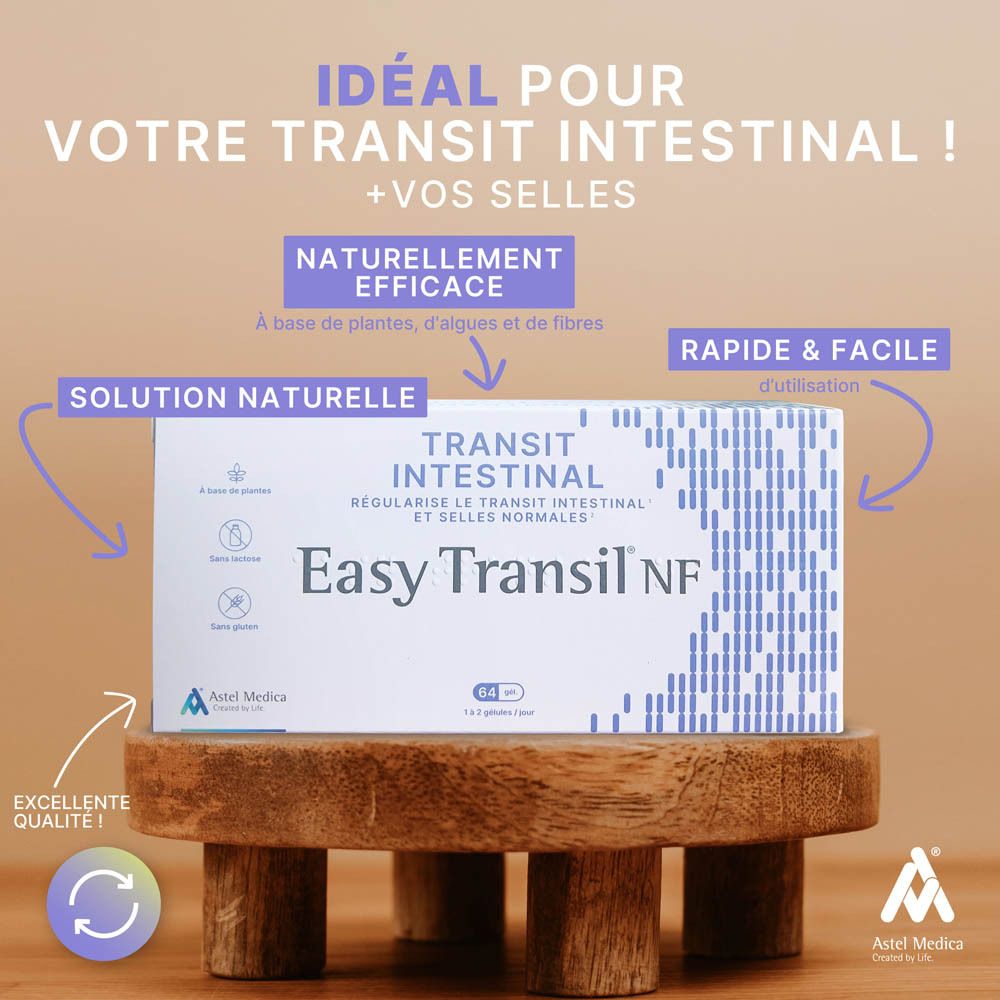 Easy Transil NF Boîte de 32 gélules, étiquetage français, côté.