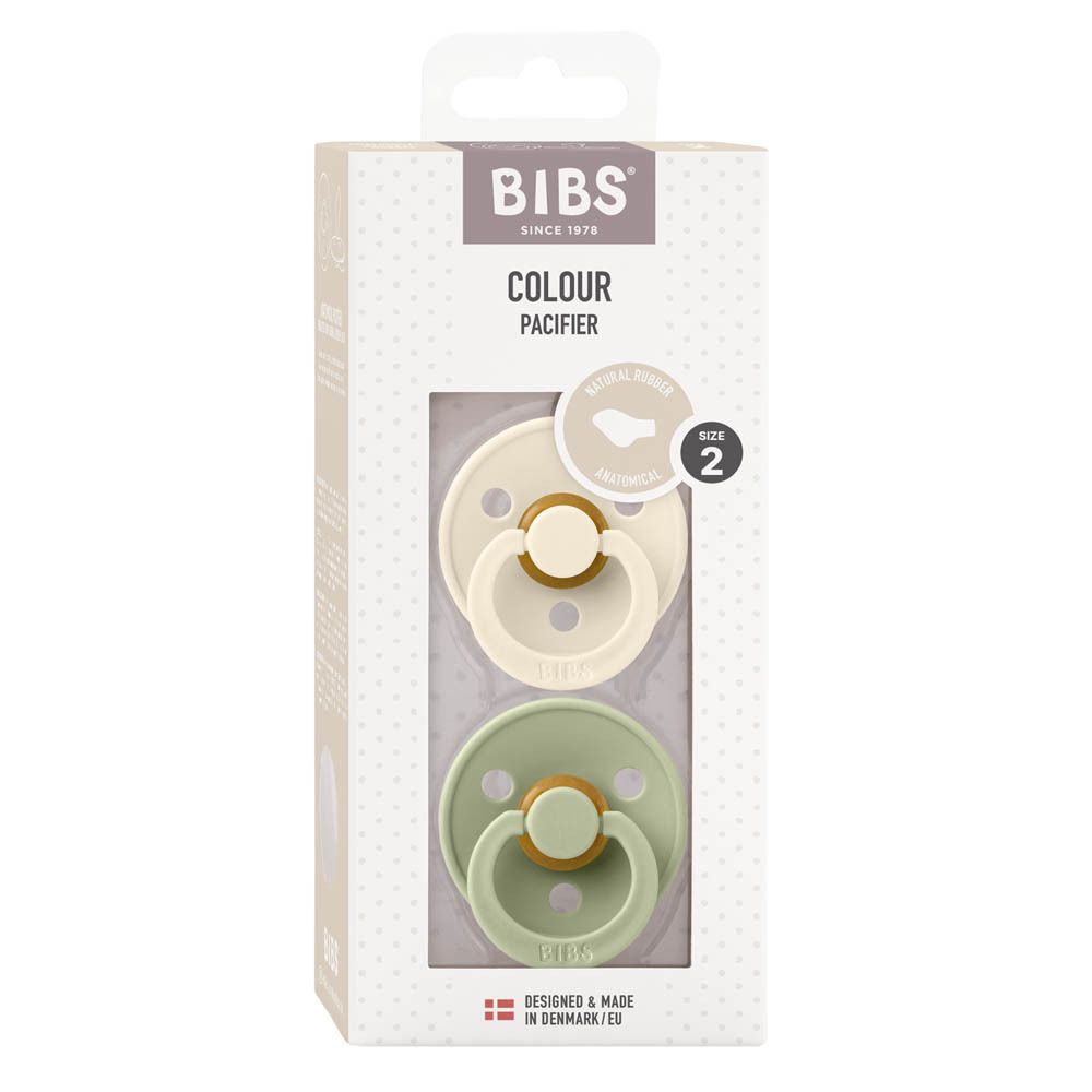 BIBS Tétine anatomique Ivory/Sage 6-18 mois