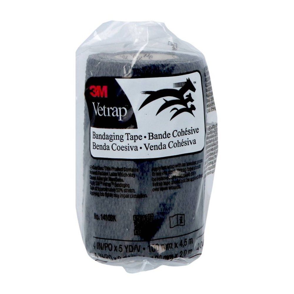 Bande de bandage 3M Vetrap, noire, seule.
