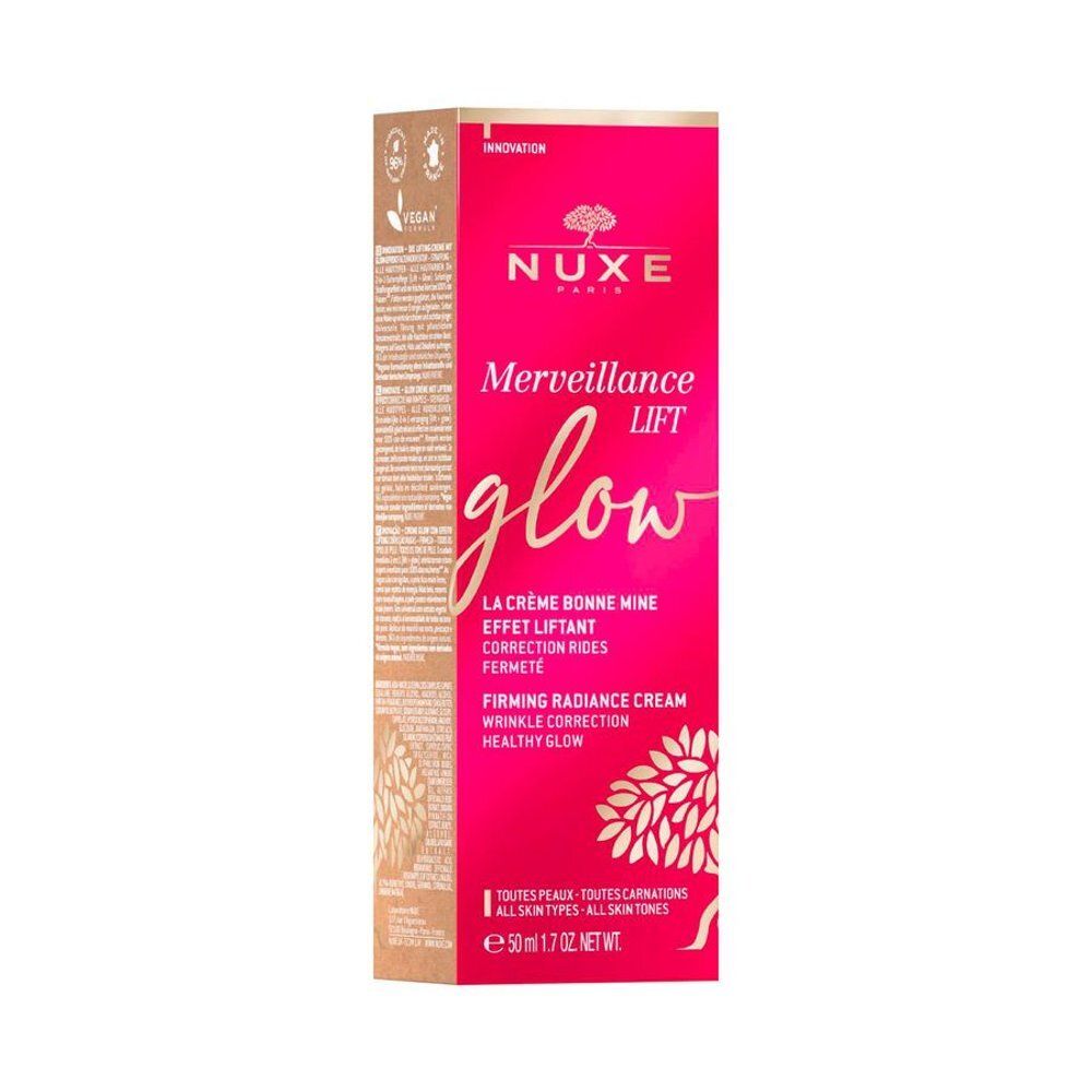 Tube et boîte Nuxe Merveillance Lift Glow, rouge.
