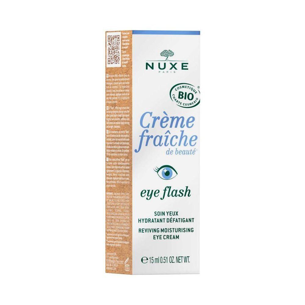 Tube et boîte Nuxe Crème Fraîche de Beauté Eye Flash.