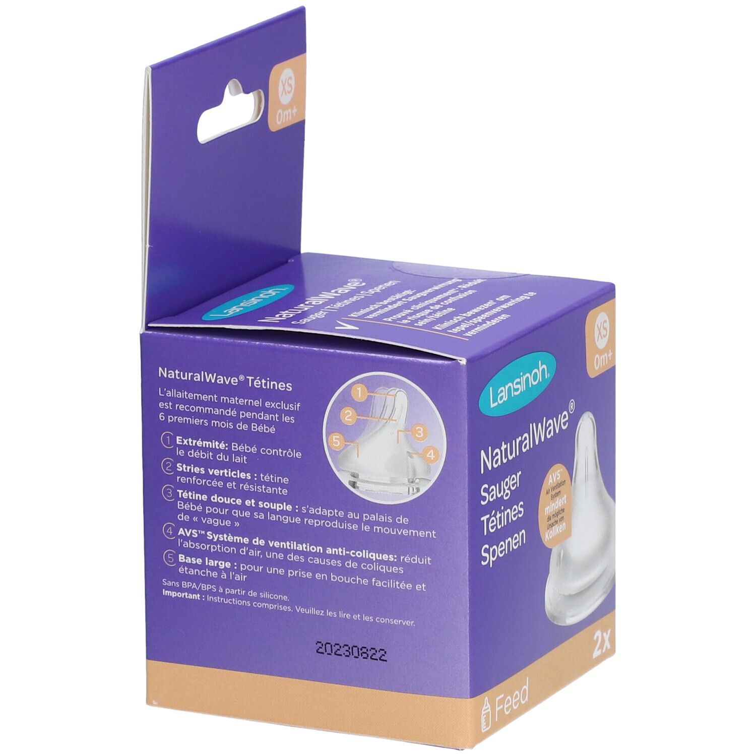 LANSINOH® Tétine NaturalWave® XS