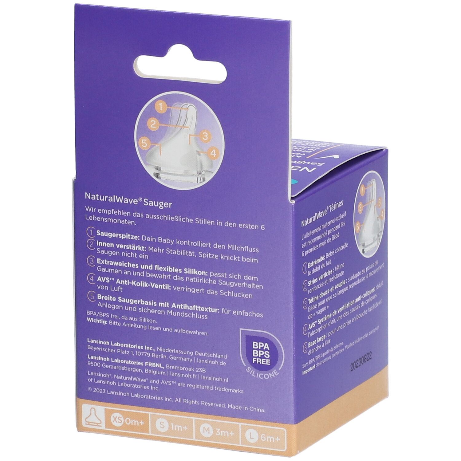 LANSINOH® Tétine NaturalWave® XS