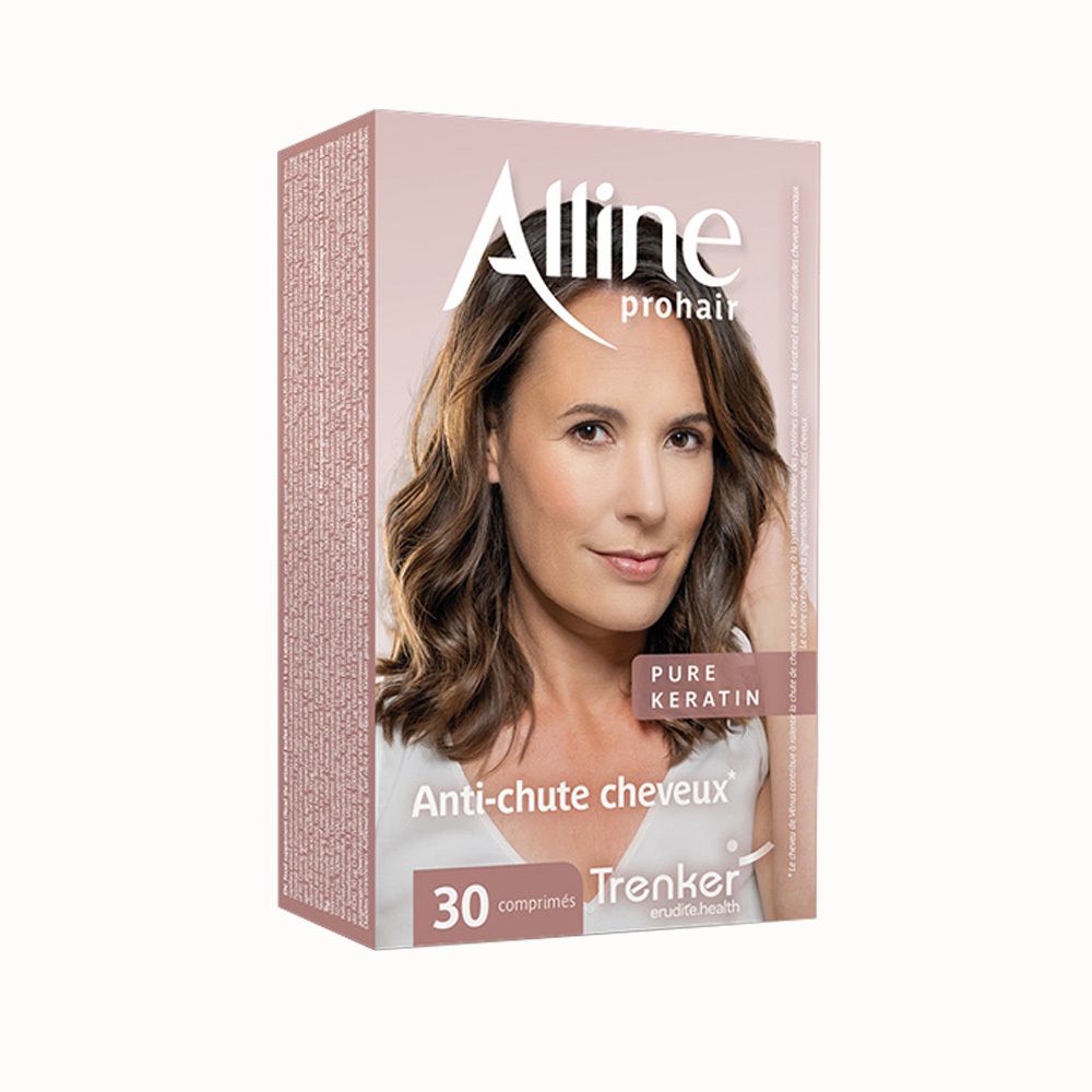 Boîte Alline Prohair 30 comprimés anti-chute cheveux.
