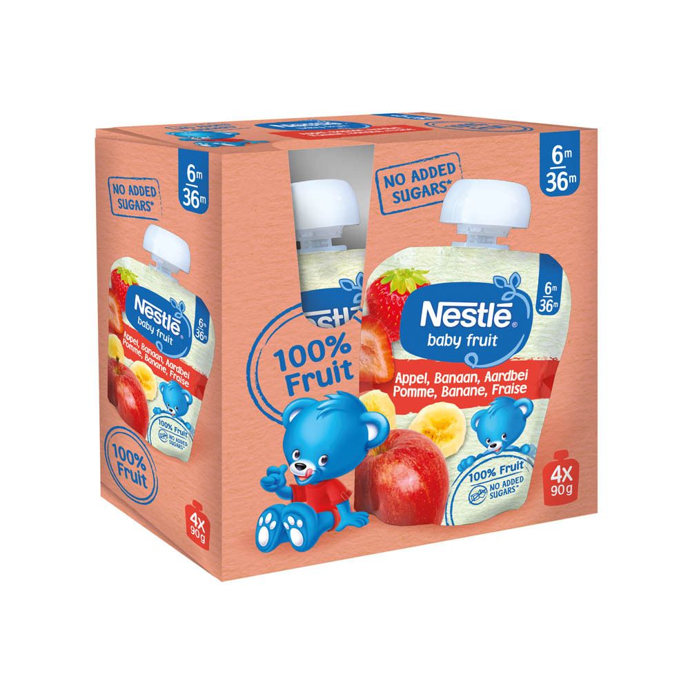 NESTLE Baby Fruit® Gourdes Pomme-Banane-Fraise