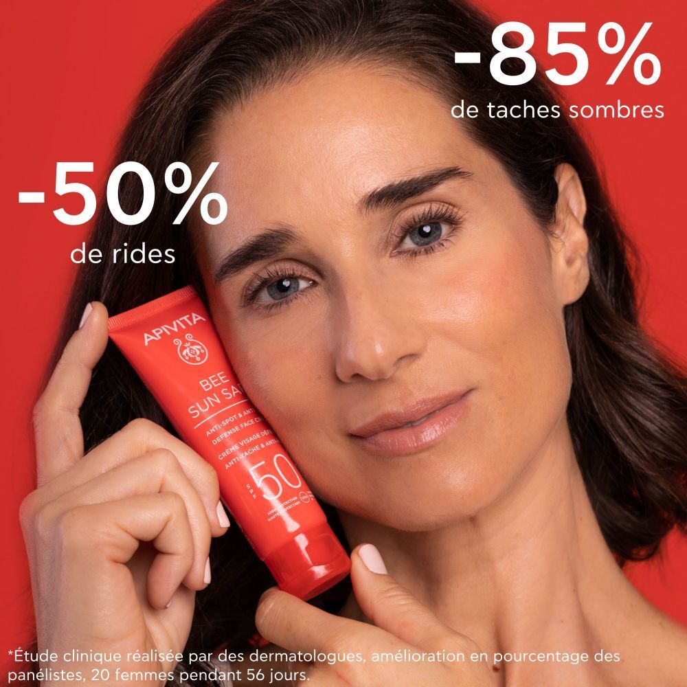 Apivita Bee Sun Safe Gel-Crème Visage Teinté Hydra Fraîcheur SPF50