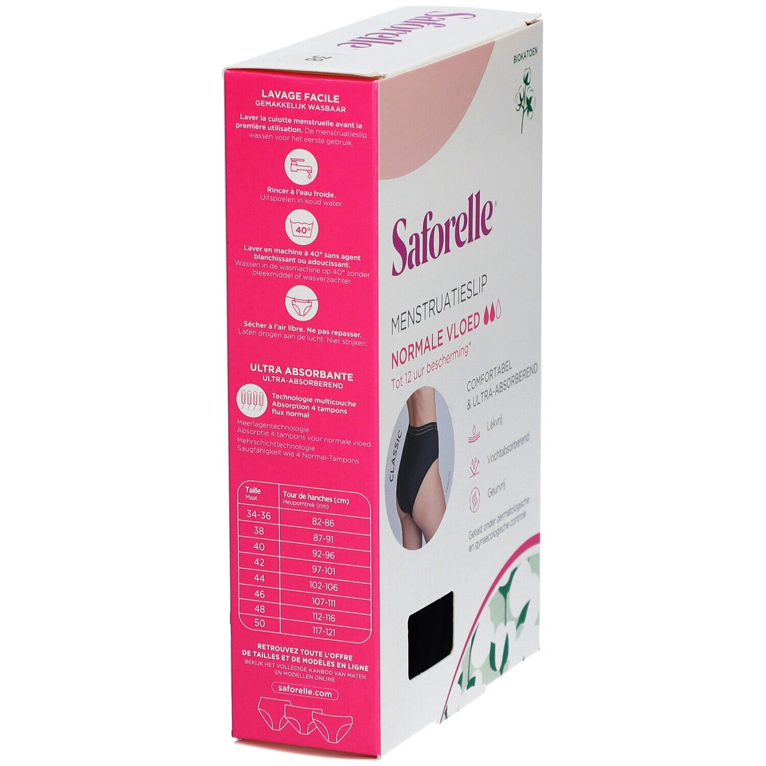 Saforelle Culotte pour les Règles Flux Normal Taille 38