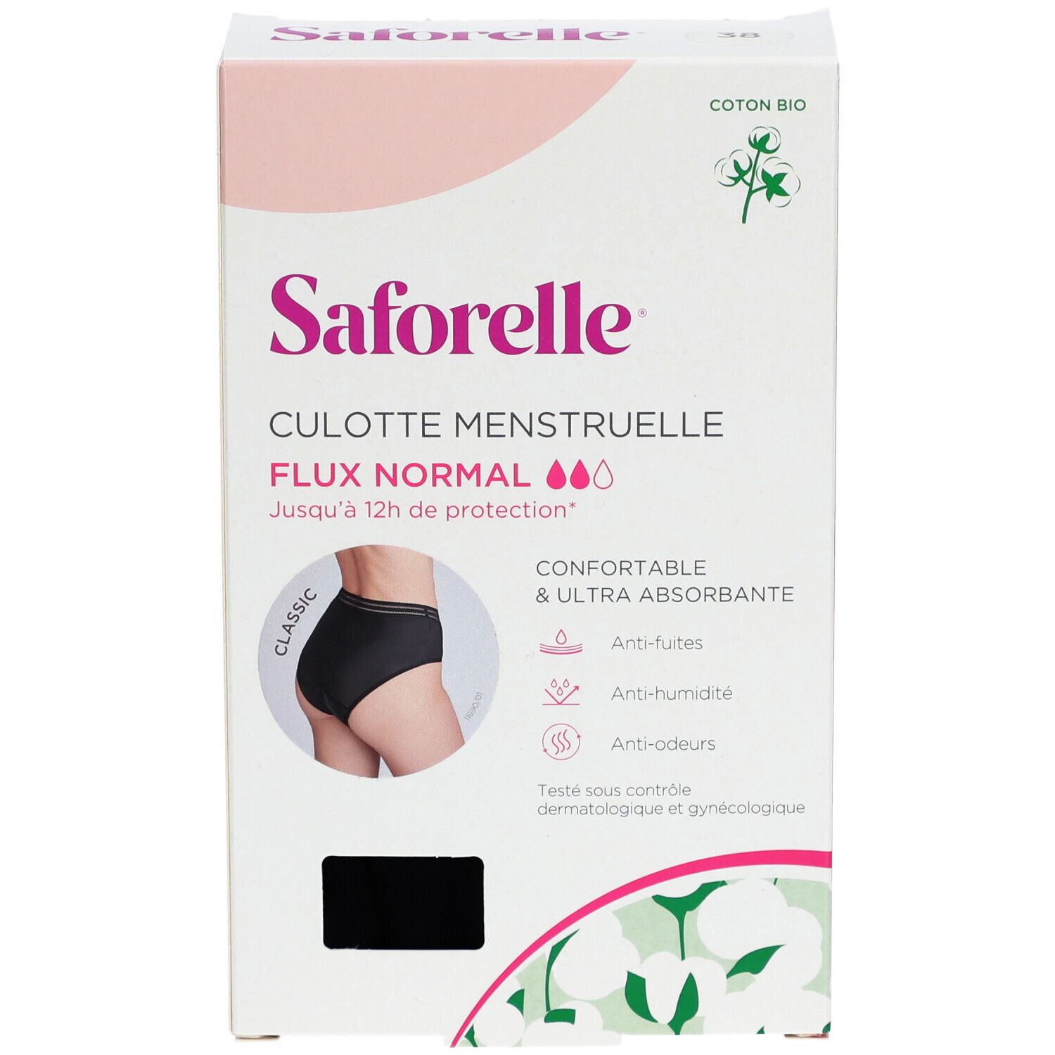 Saforelle Culotte pour les Règles Flux Normal Taille 38
