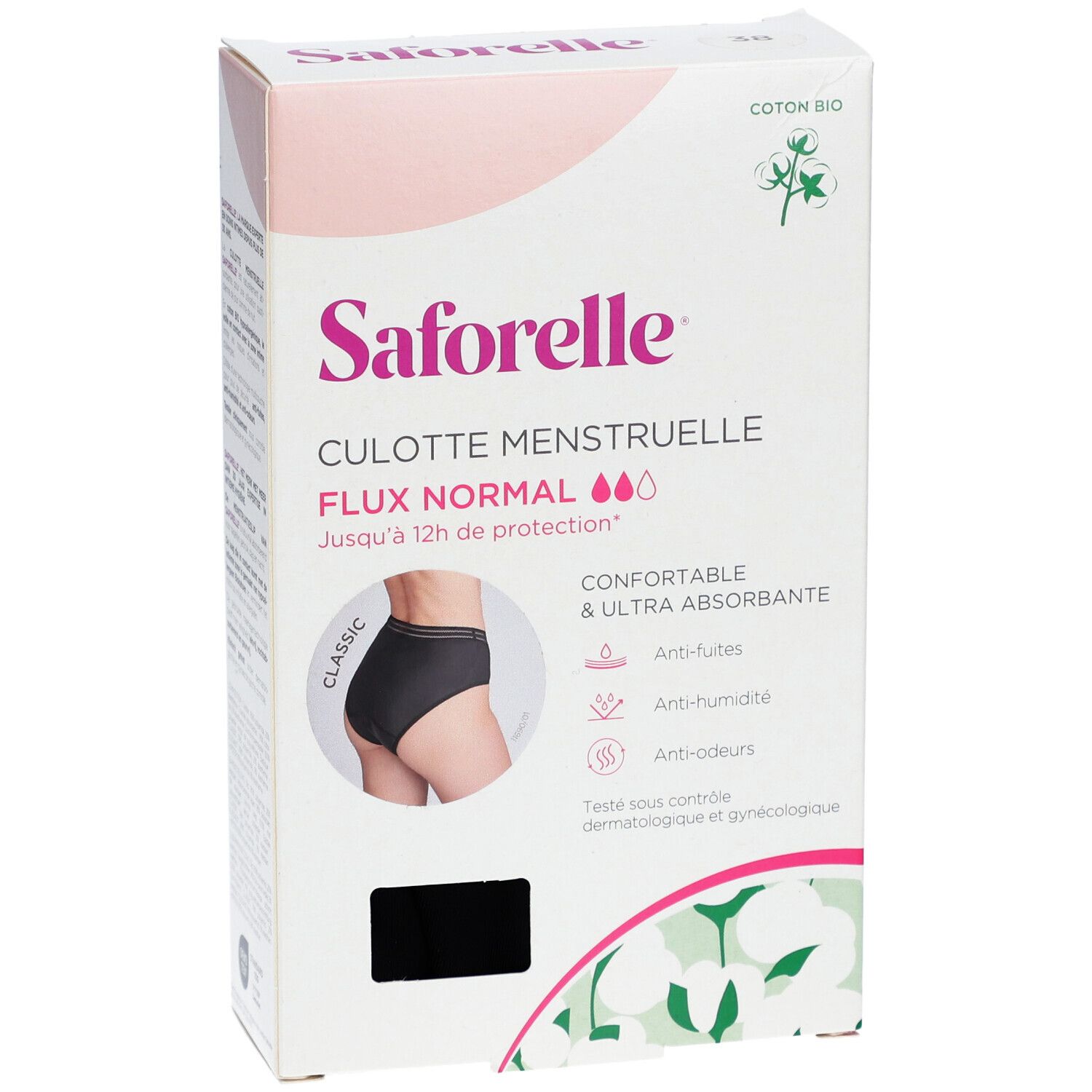 Saforelle Culotte pour les Règles Flux Normal Taille 38