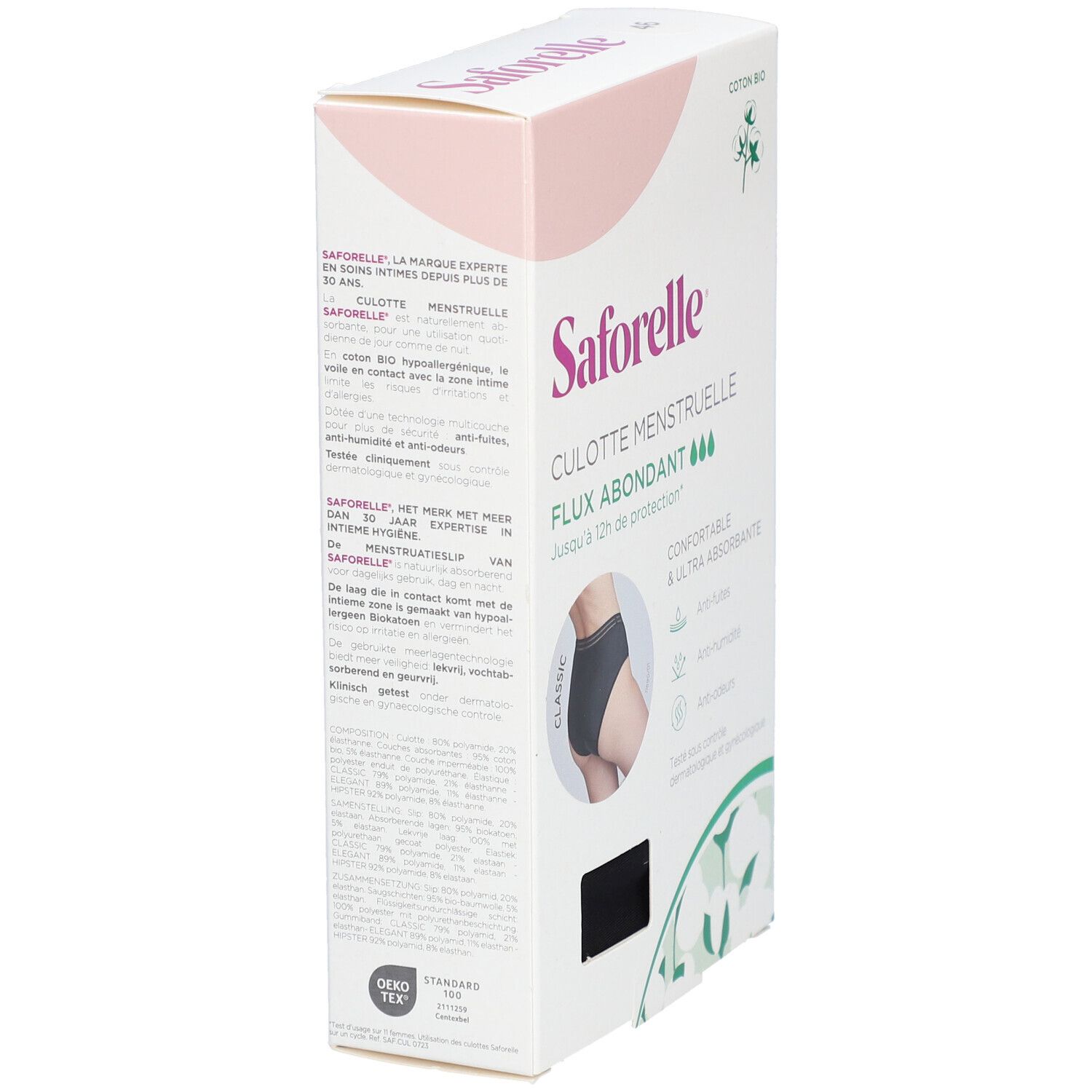 Saforelle Culotte Menstruelle Flux Abondant Taille 46