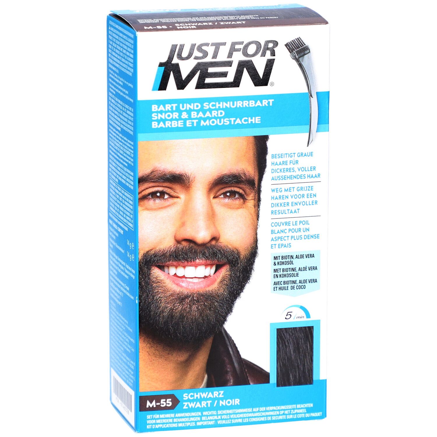 Emballage du produit avec image et logo de la marque.