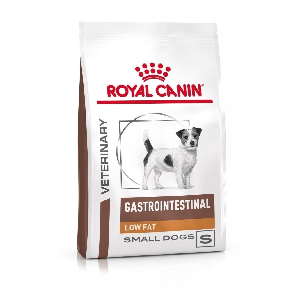 Nourriture Royal Canin Gastrointestinal Low Fat pour petits chiens, sac.