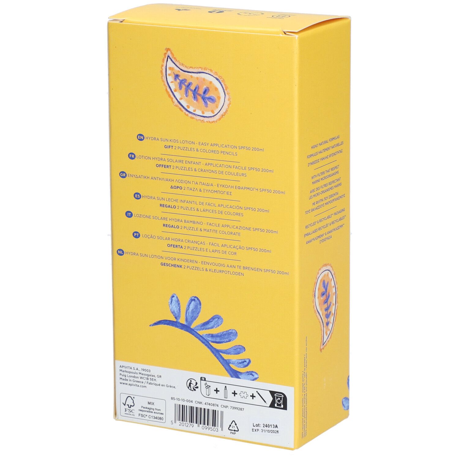 Apivita Bee Sun Safe Enfant SPF50 Promo