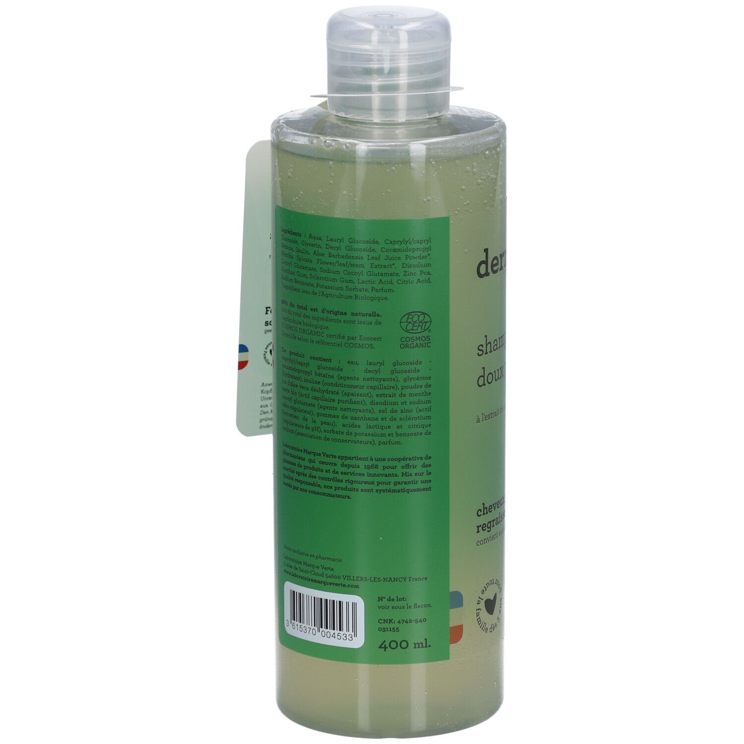 Dermasens Shampooing Doux Purifiant Cheveux Gras Regraissant Vite
