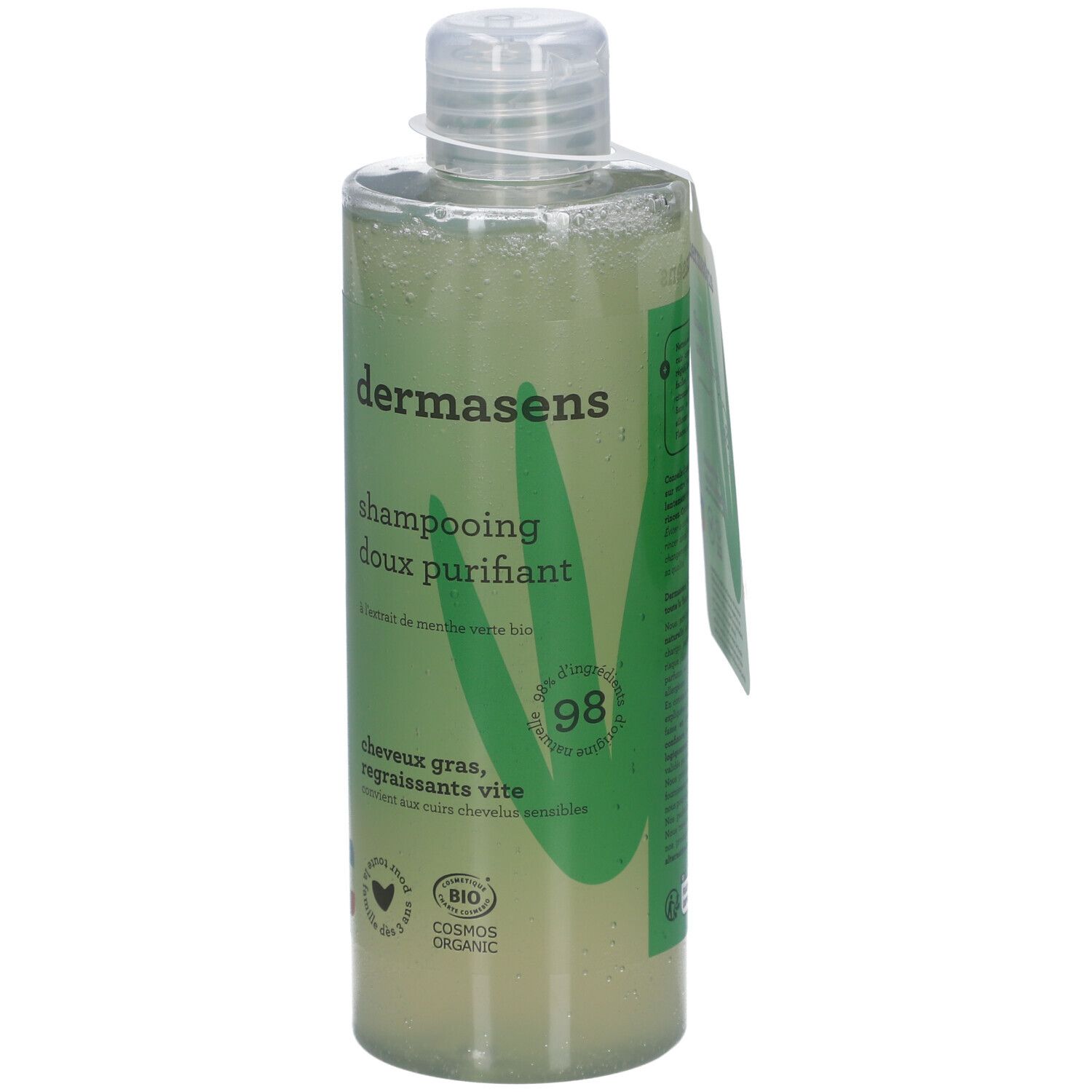Dermasens Shampooing Doux Purifiant Cheveux Gras Regraissant Vite