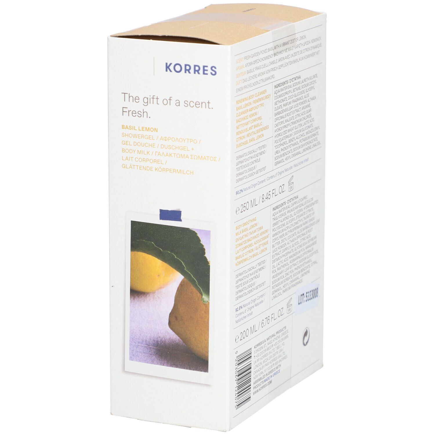 Korres Gel Douche Basilic Citron