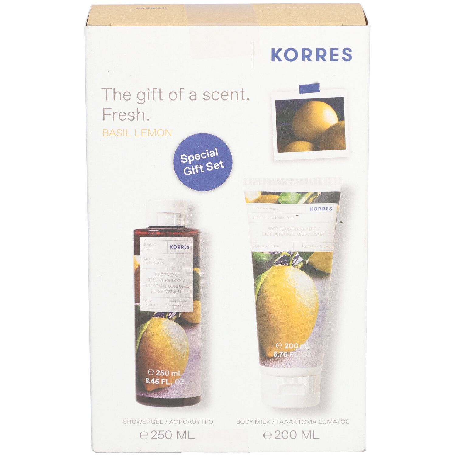 Korres Gel Douche Basilic Citron