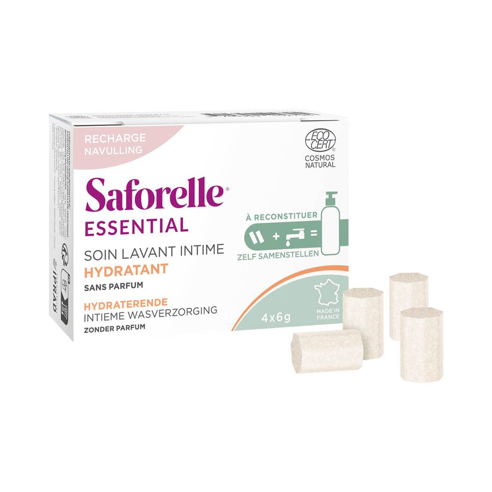 Saforelle Essential Soin Lavant Intime Hydratant Sans Parfum Recharge