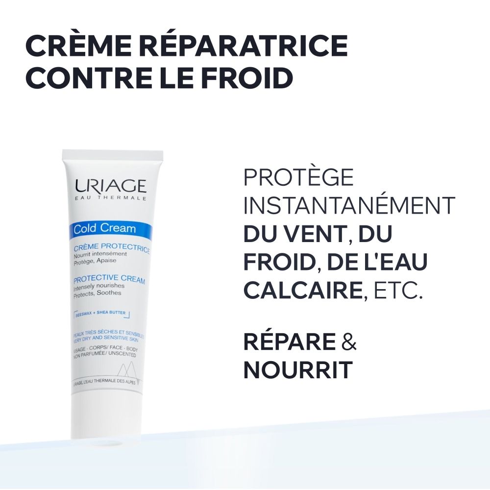 Tube Uriage Cold Cream, face avant avec texte français.