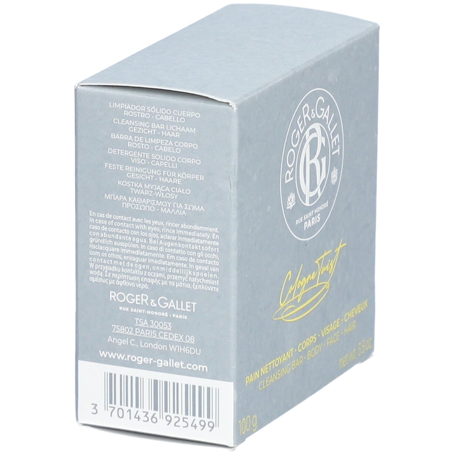 Roger & Gallet Cologne Twist Pain Nettoyant Corps-Visage-Cheveux
