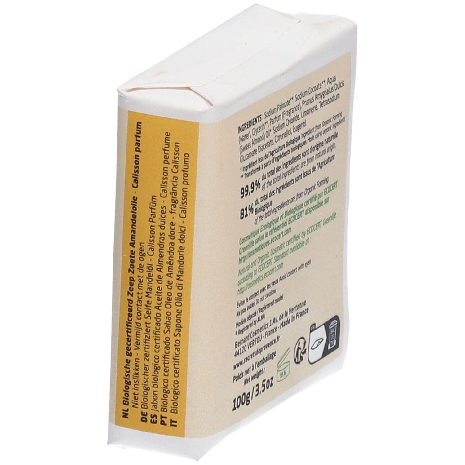 Secrets de Provence Savon Huile d'Amande Douce Bio