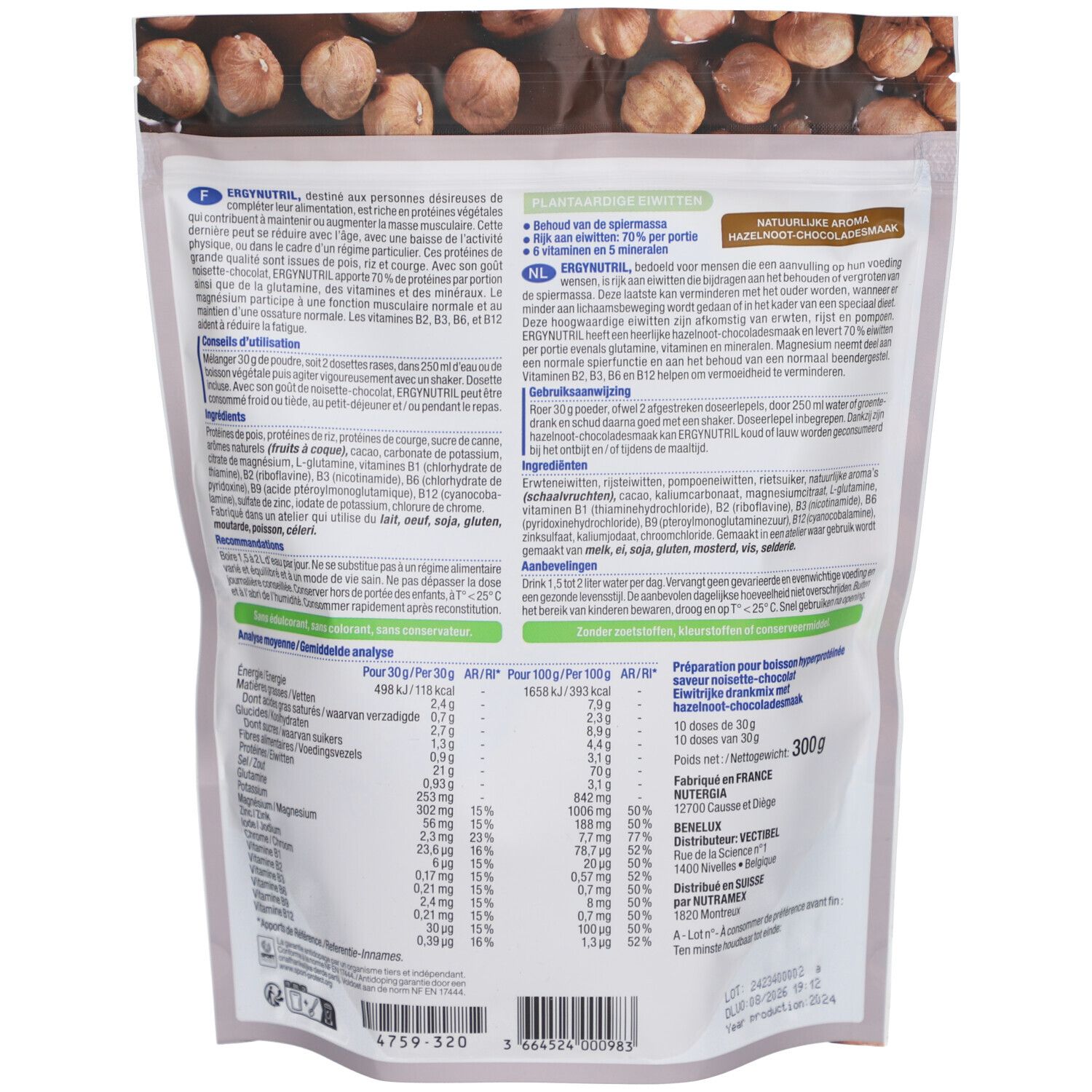 Nutergia Ergynutril Noisette-Chocolat