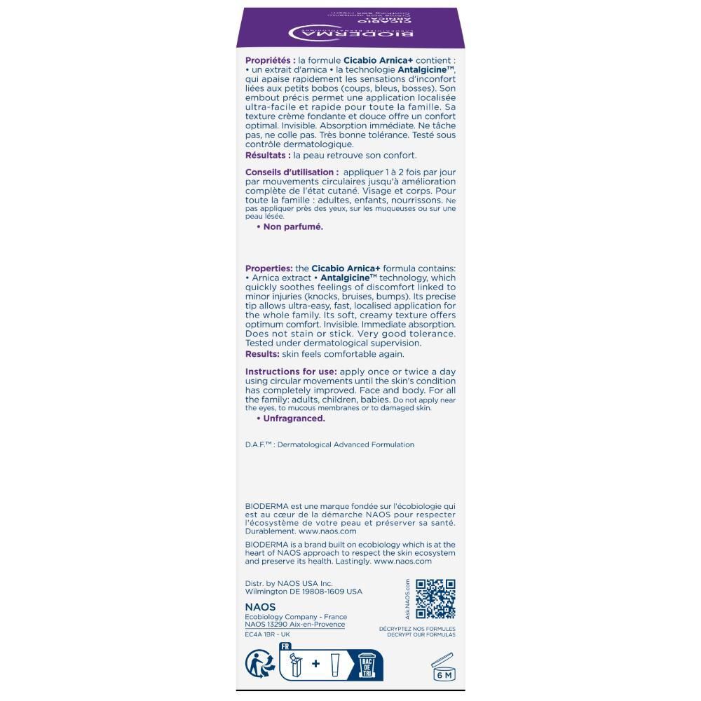 Emballage, dos. Texte multilingue. Marque: BIODERMA.