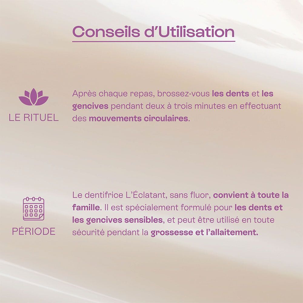 Texte sur les résultats des tests. Texte en français. Logos et certifications.