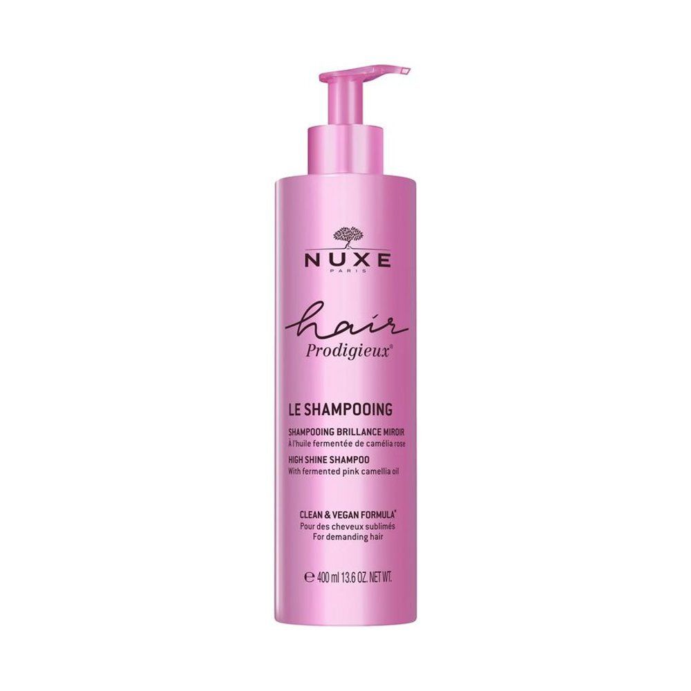 Flacon de Nuxe Hair Prodigieux Shampoo avec pompe, 400ml.