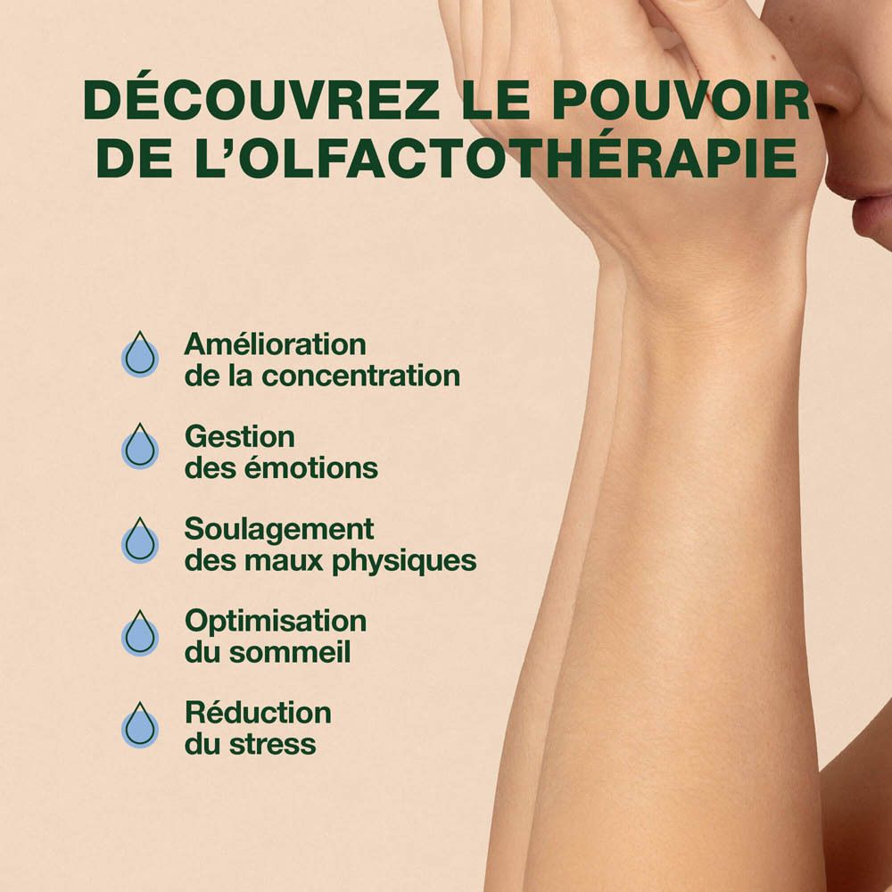 Roll-on Pranarôm Aromaboost Sommeil avec bouchon noir et étiquette.