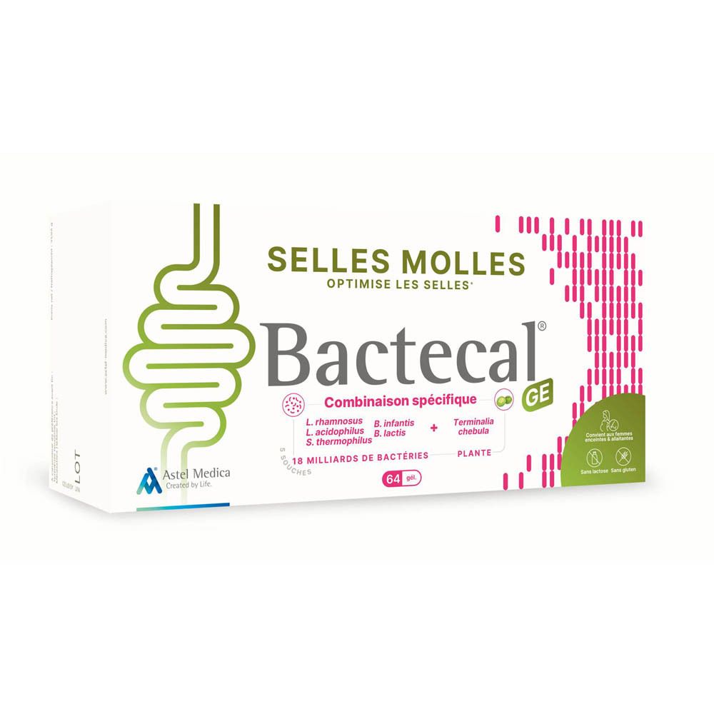 Bactecal GE: Boîte pour selles molles, 64 gélules.