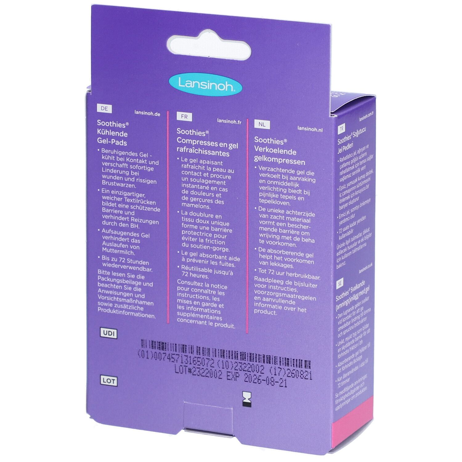Lansinoh Soothies Compresses Apaisantes et Rafraîchissantes pour Seins