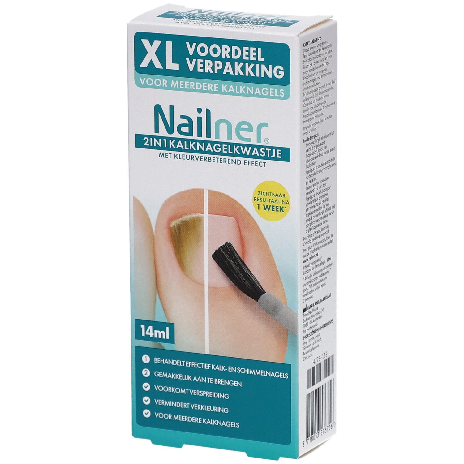 Nailner 2 en 1 pinceau contre les mycoses de l'ongle