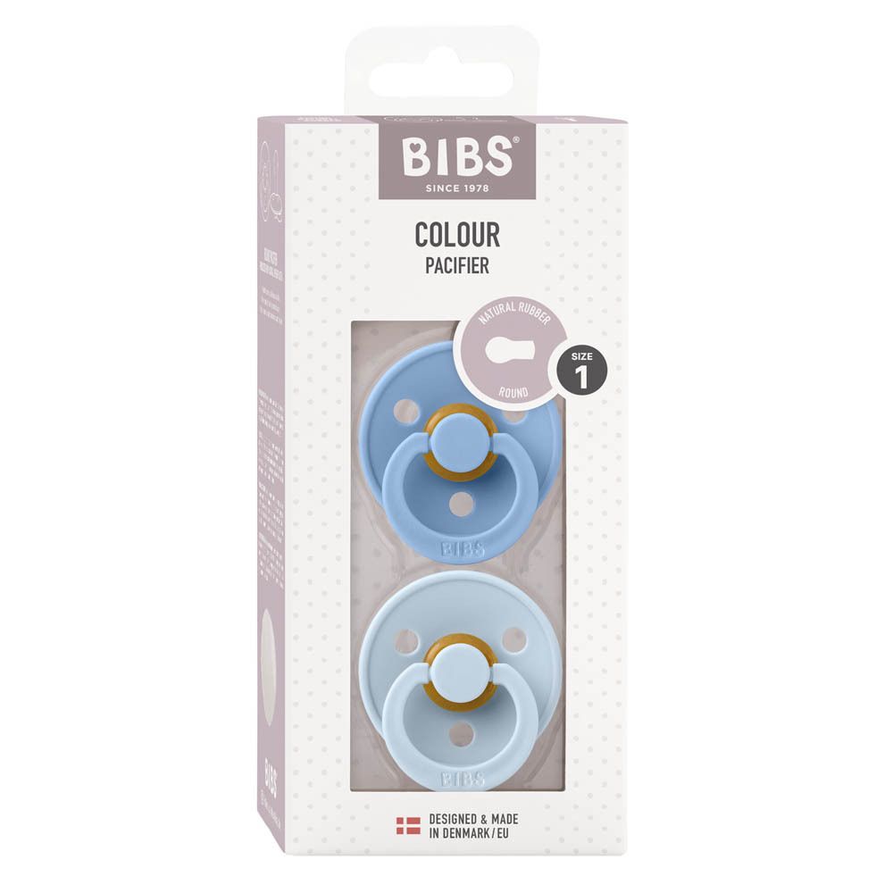 BIBS Tétines Duo bleu ciel/bleu bébé 2 mois et +