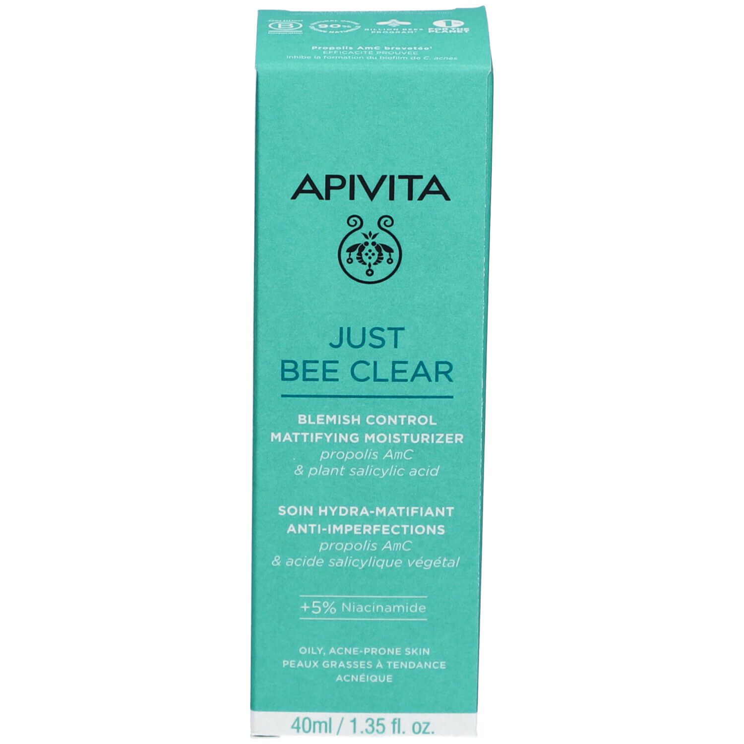 Apivita Just Bee Clear Soin Hydra-Matifiant Anti-Imperfections