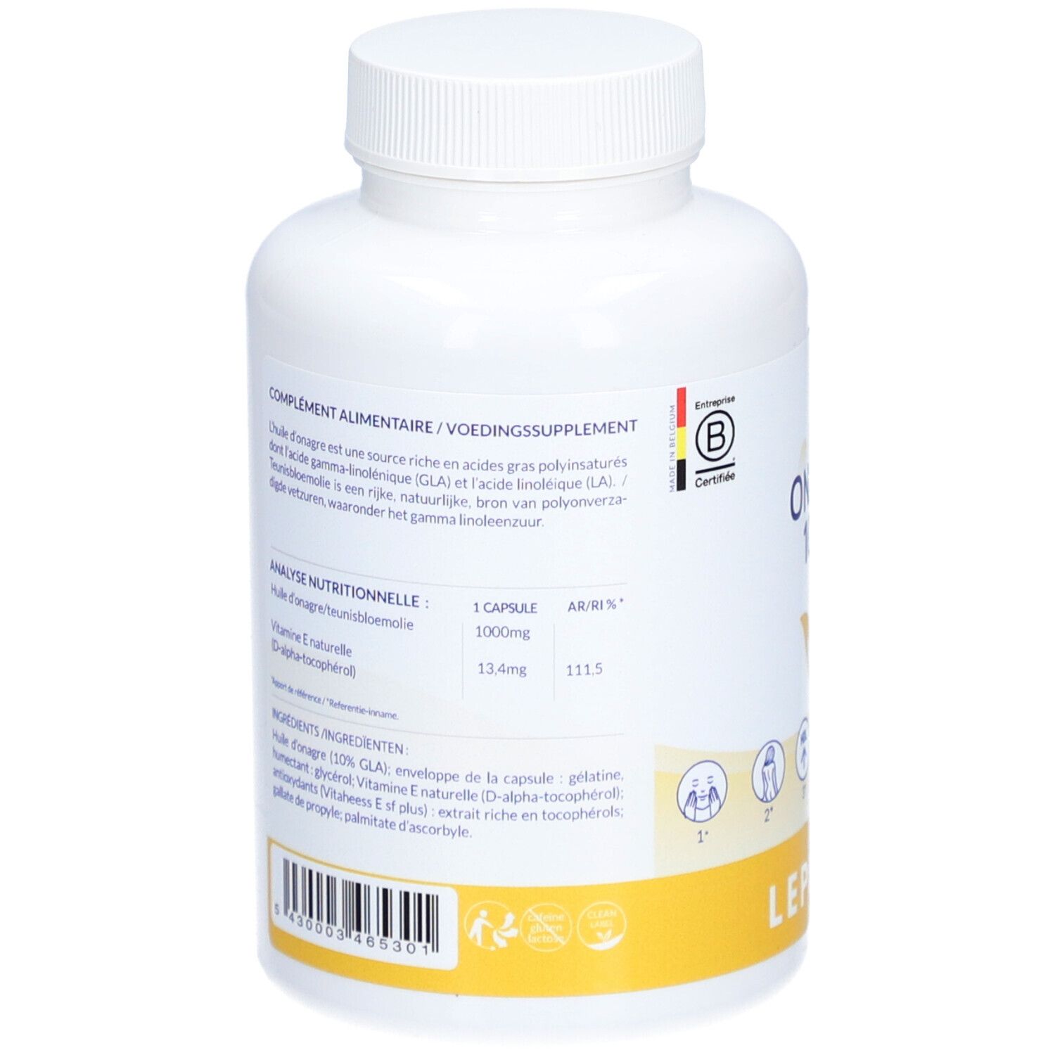 LEPIVITS® Huile d'onagre 1000 mg + vitamine E