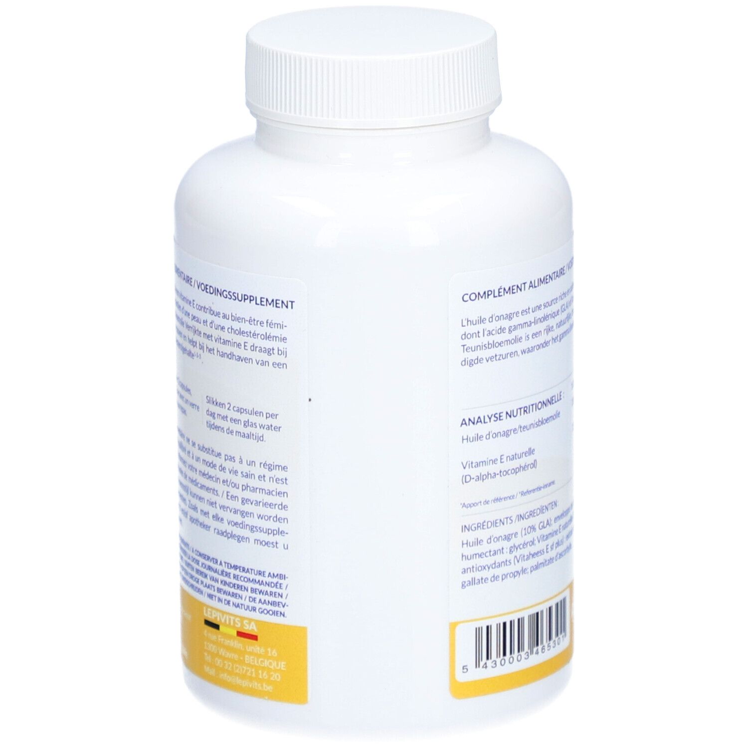 LEPIVITS® Huile d'onagre 1000 mg + vitamine E