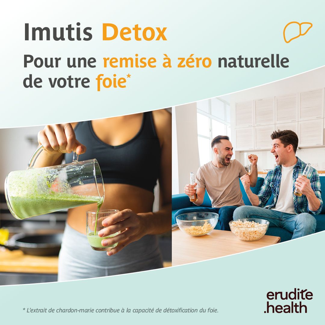 Boîte d'Imutis Detox, 60 gélules, artichaut et chardon-marie.