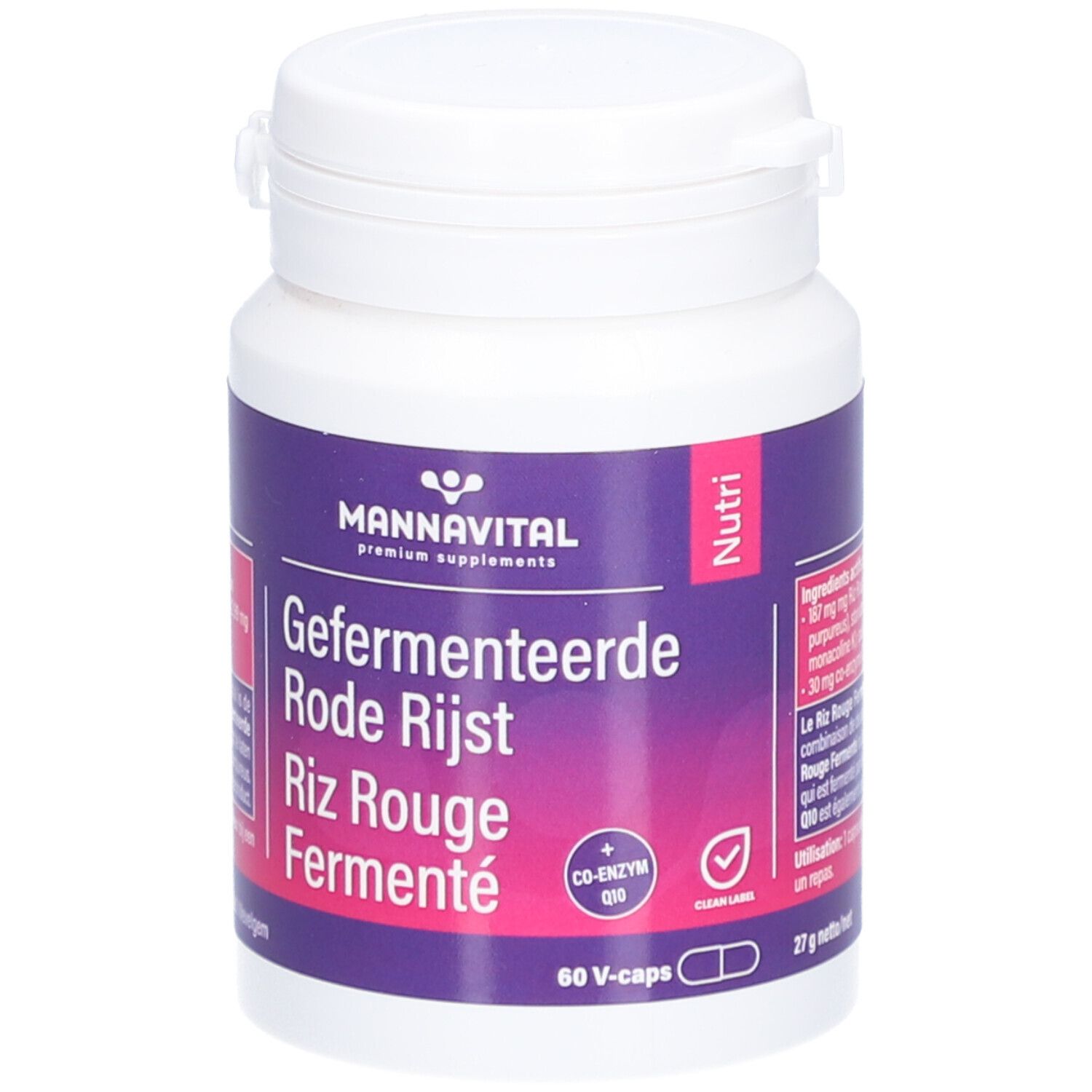 Mannavital Riz Rouge Fermenté avec Co-enzyme Q10