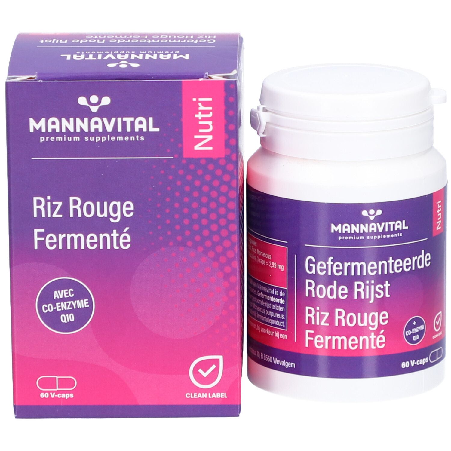 Mannavital Riz Rouge Fermenté avec Co-enzyme Q10