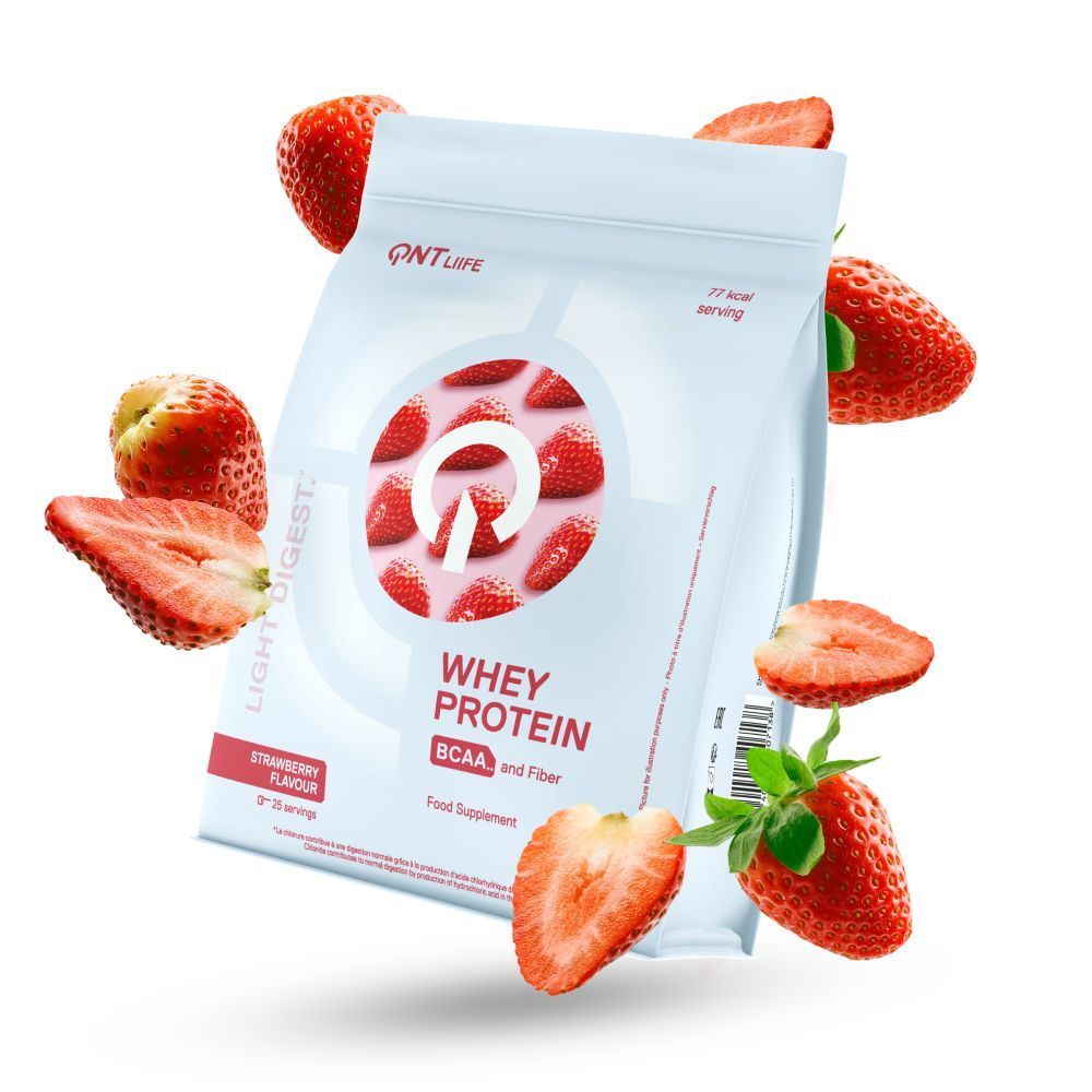 QNT Light Digest Protéine Whey BCAA et Fibres Fraise