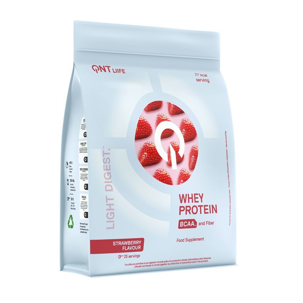 QNT Light Digest Protéine Whey BCAA et Fibres Fraise