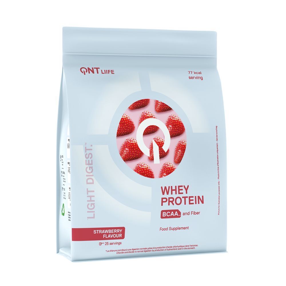 QNT Light Digest Protéine Whey BCAA et Fibres Fraise