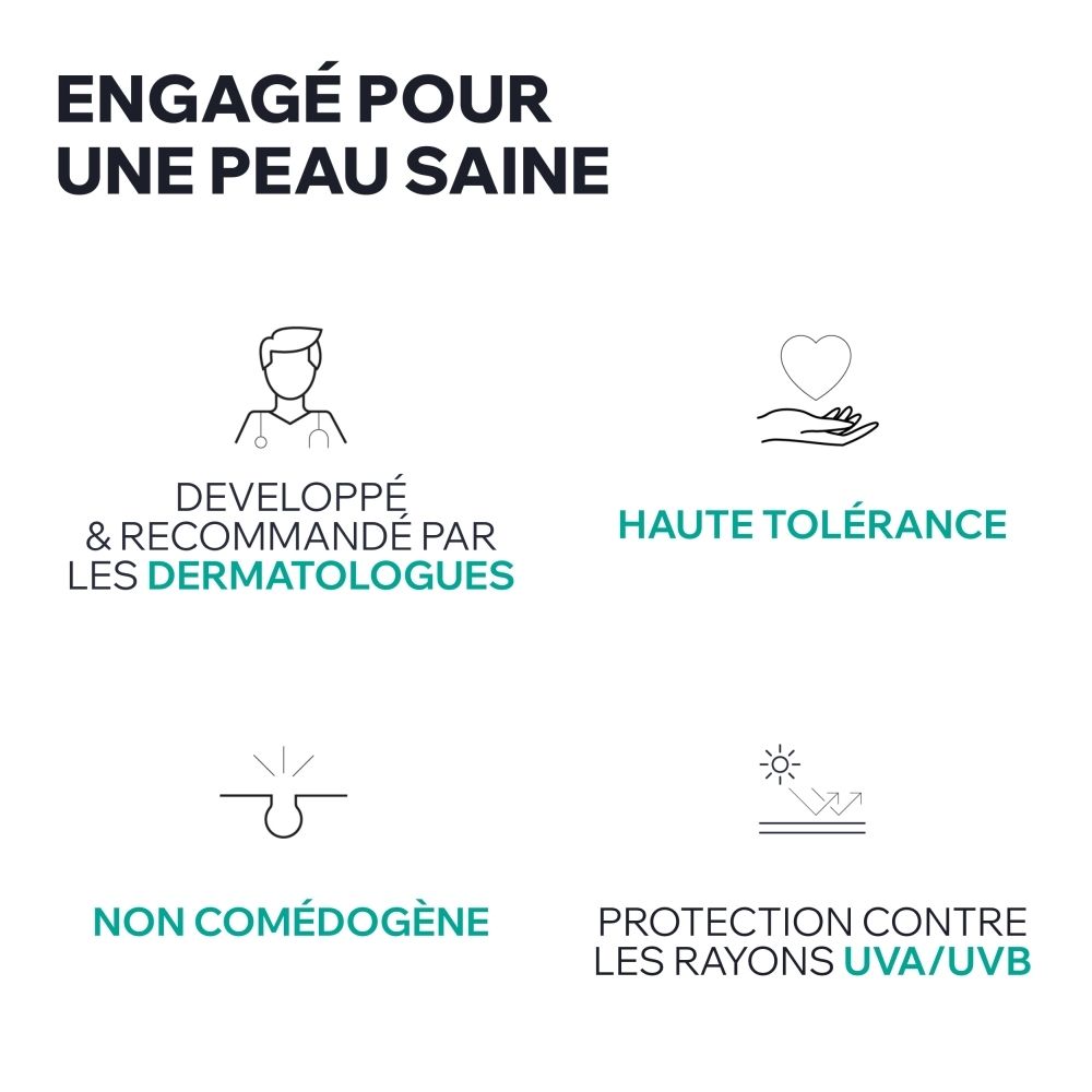 Tube de soin global teinté Uriage Hyseac SPF30 3-Regul avec bouchon vert.