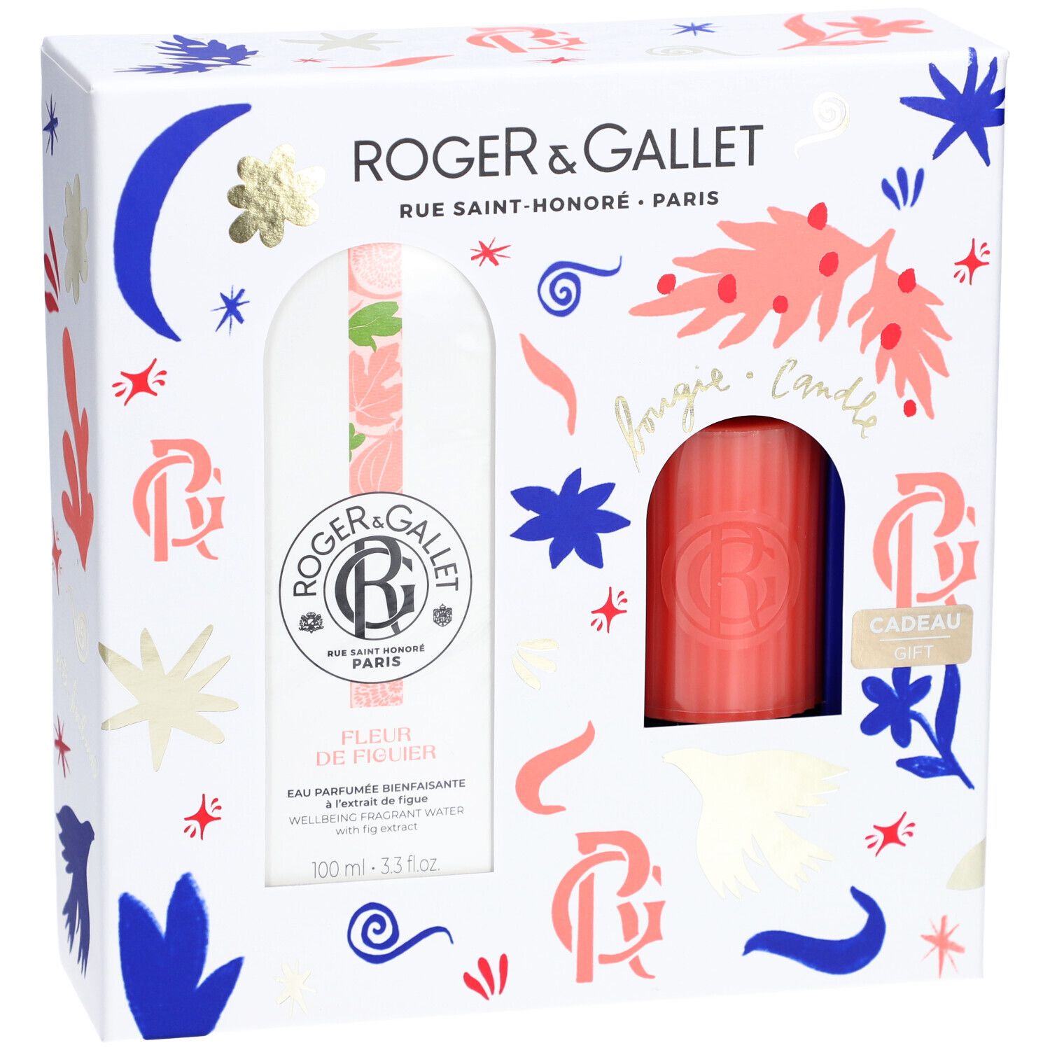 Roger & Gallet Set Noël Fleur de Figuier Eau Parfumée + Bougie