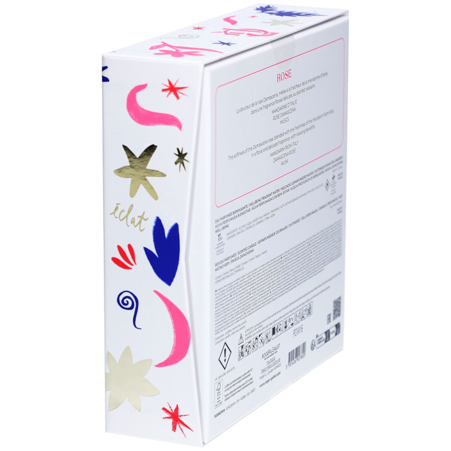 Roger & Gallet Set Noël Rose Eau Parfumée + Bougie
