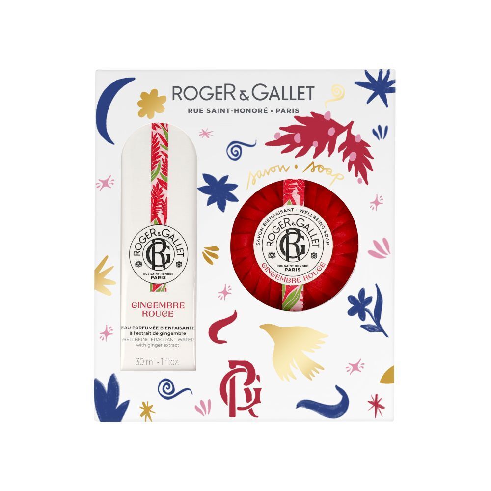 Roger & Gallet Set Noël Gingembre Rouge Eau Parfumée + Savon