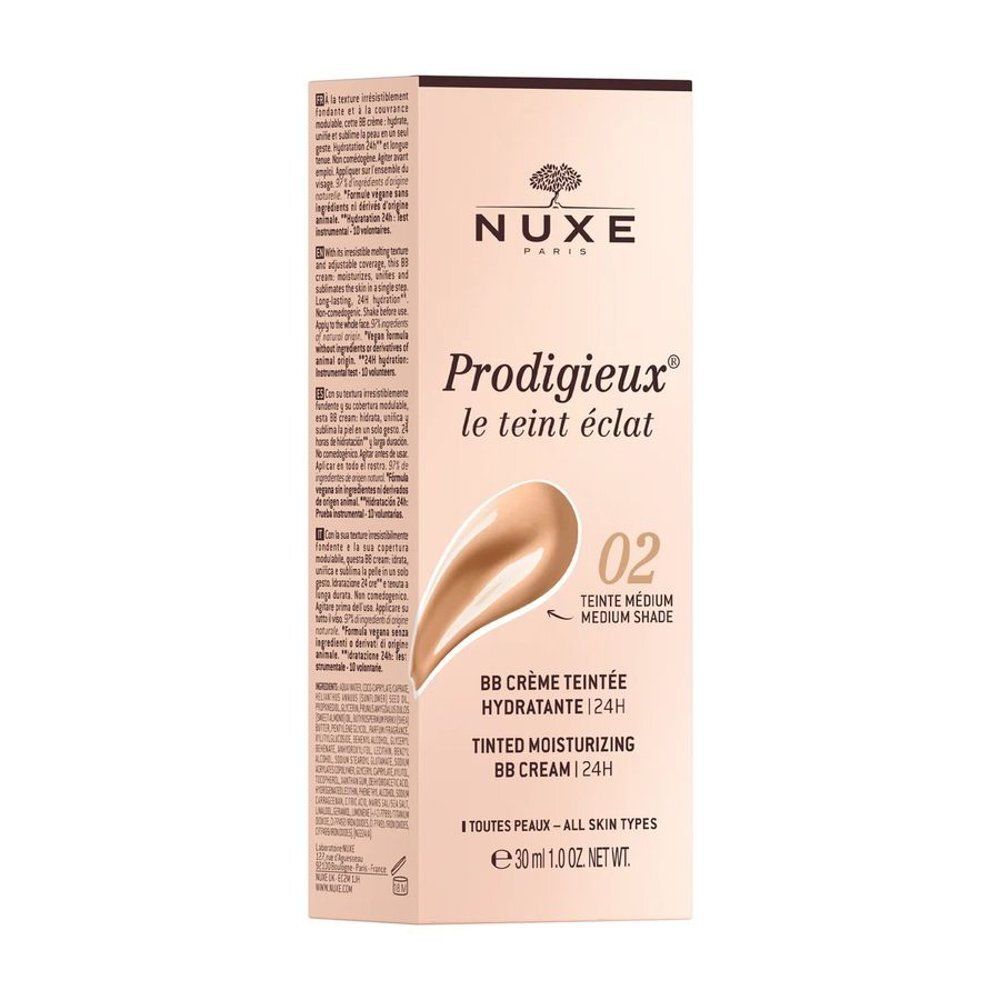 Tube de BB crème Nuxe, teinte 02 Medium, 30ml.
