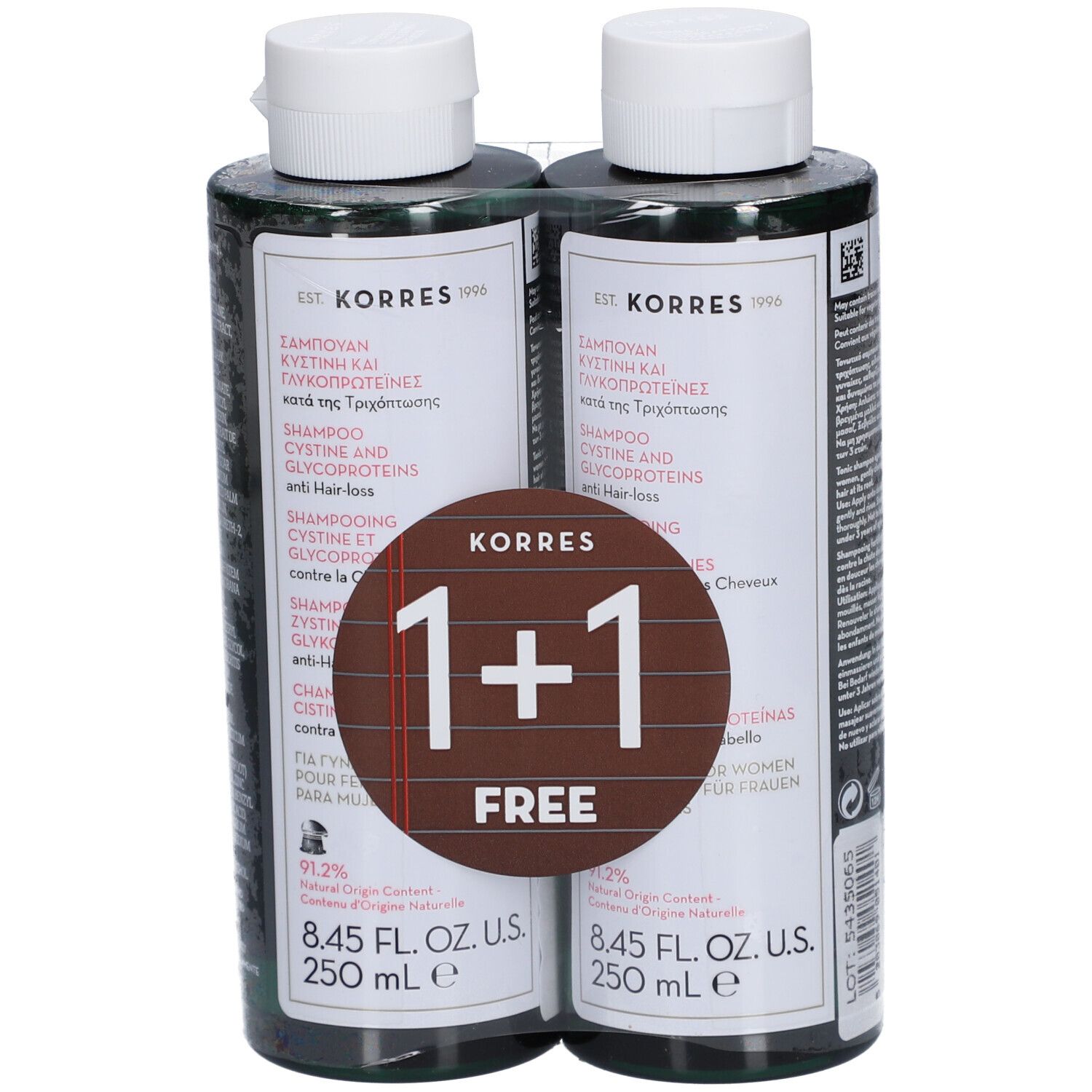 Korres Shampooing Femmes Chute de Cheveux